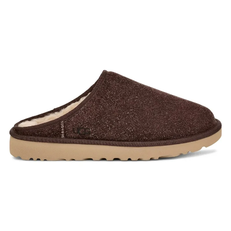 men casual shoes for urban style-UGG Men's Classic Slip-On Shaggy Burnt Cedar Suede