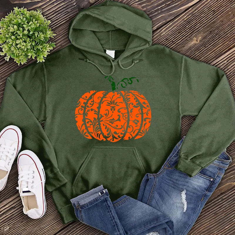 men clothing tailored dress shirt-Mandala Pumpkin Hoodie