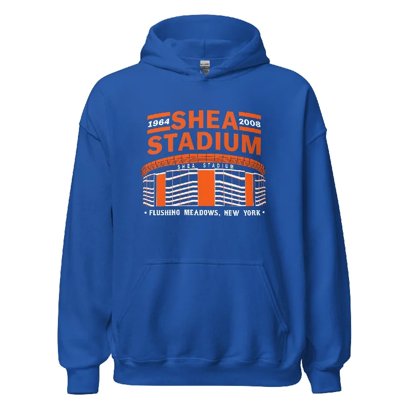 men clothing urban streetwear-Shea Stadium Hoodie - Flushing Meadows, NY Retro Baseball Vintage Sweatshirt